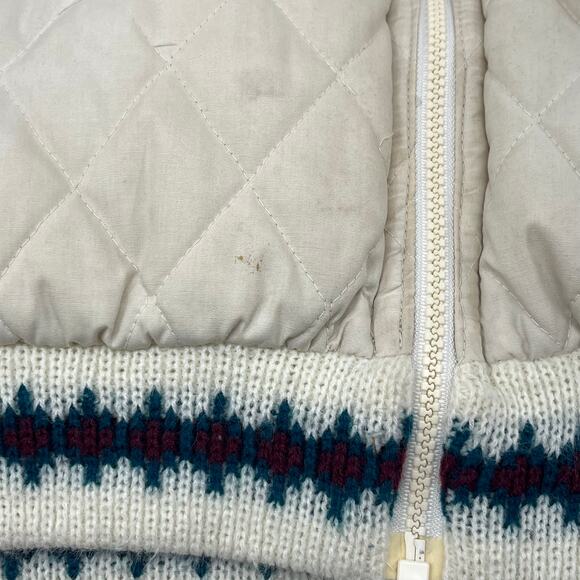 Vintage Junior Exchange Reversible Winter Knit Warm Full Zip Outdoors Ski Vest - Picture 8 of 15